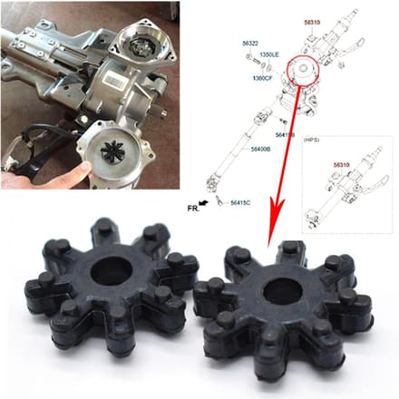 Flexibele Stuurkolomkoppeling Voor Hyundai Kia 2007-1456315-2K000Fff 10 Stuks gray