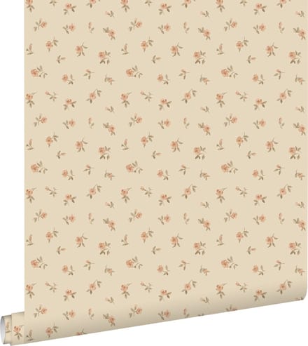 ESTAhome behang vintage bloemetjes beige - 53 cm x 10.05 m - 139834