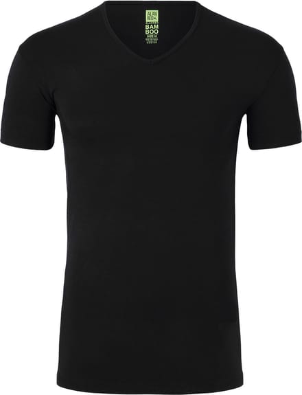 Alan Red Bamboo T-shirt Zwart - Maat XL - Heren - Basic T-shirt