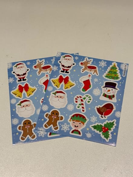 Kerst Stickers - Kerstdecoratie - Kerstcadeau - 2 Stuks - Blauw