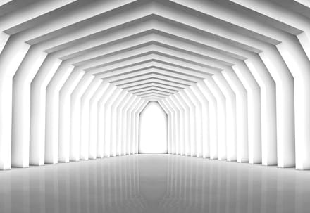 Fotobehang 3D Modern Geometry | XL - 208cm x 146cm | 130g/m2 Vlies