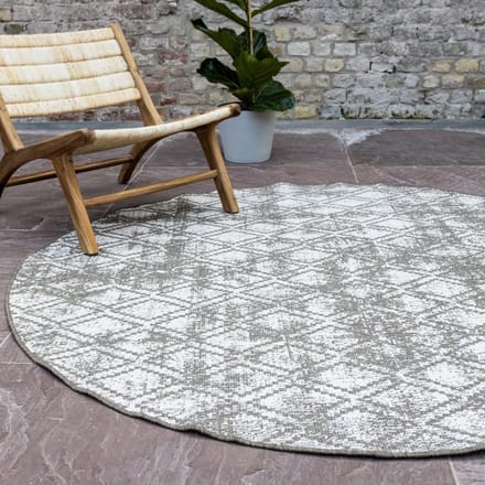 Buiten vloerkleed Frost - Bruin/grijs - Rond 200 Ø - (L)