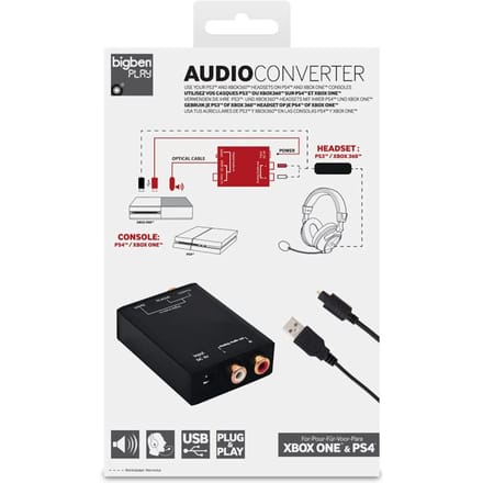 Bigben RCA Gaming Headsets Audio Converter Voor PS4 + Xbox One