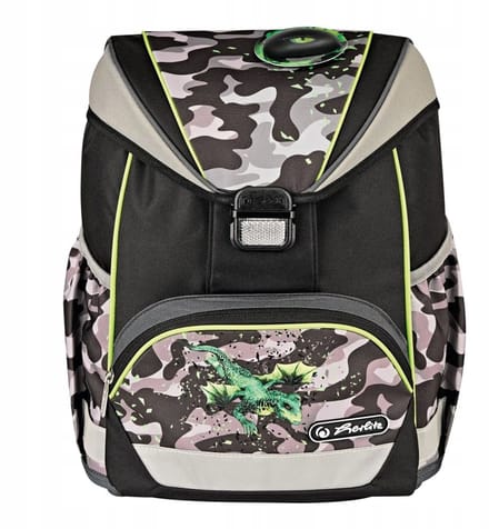 Herlitz Ultralight Rugzak Camo Dragon - Ergonomisch & Lichtgewicht