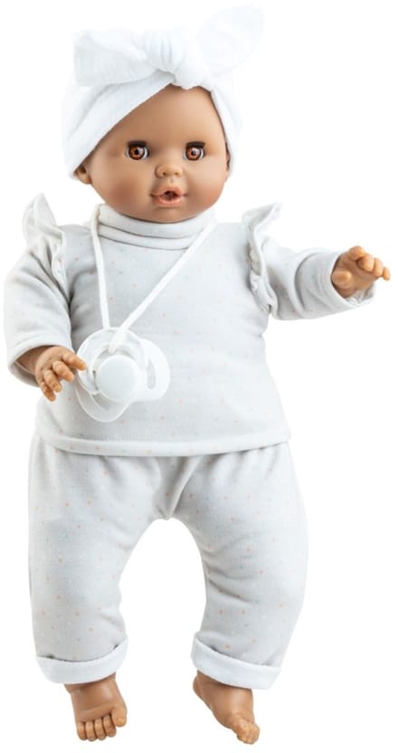Paola Reina pop Sonia - poppen speelgoed 36cm stippen outfit.