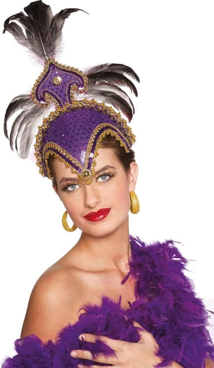 Braziliaanse hoofdtooi Samba tooi paars