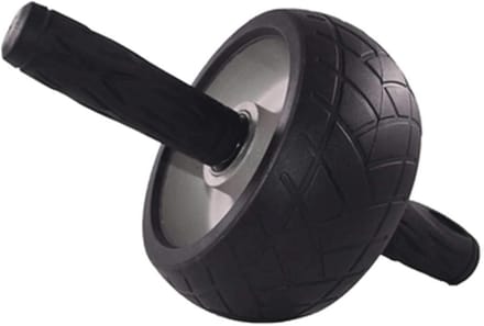 Buikspierwiel - Ab Roller - Core Training - Dubbel Lager - 34cm x 18cm - Zwart