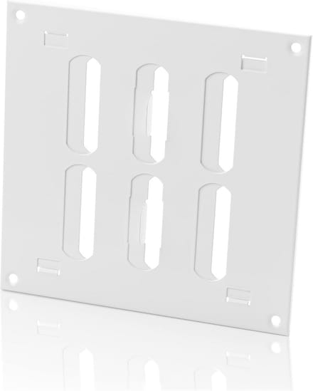 Verstelbaar Ventilatiestrooster 150x150mm Wit Staal Luchtrooster