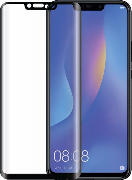 Bigben Connected, Screenprotector geschikt voor Honor 20 Lite - Tempered Glass 2.5D Anti-Scratch, Transparant zwart