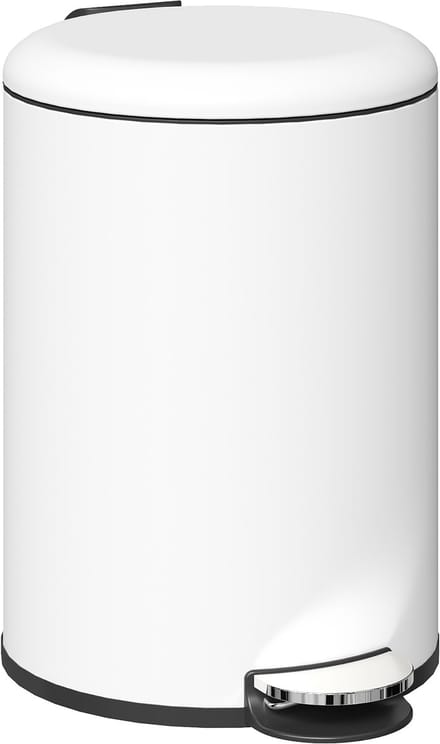 HOMCOM Trash Can-Metall, Kunststoff-36L x 30B x 44,5H cm-Cremeweiß