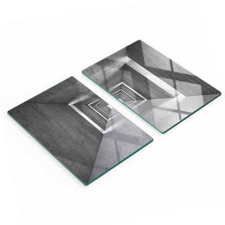 Multifunctionele decoratieve keukenplanken van gehard glas en beton, 2x40x52 cm