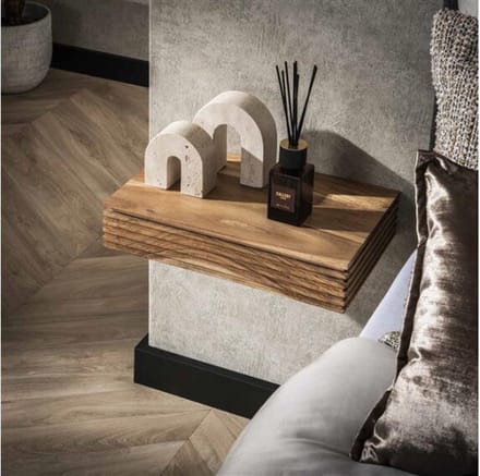 Nachtkastje 1L set/2 layer L - Massief acacia naturel