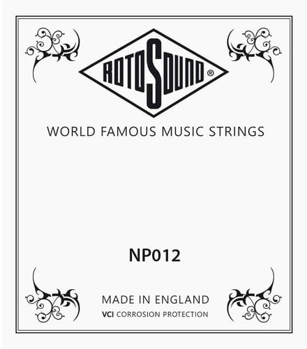 Rotosound NP012 .012 snaar for elektrisch/acoustic guitar, stainless steel