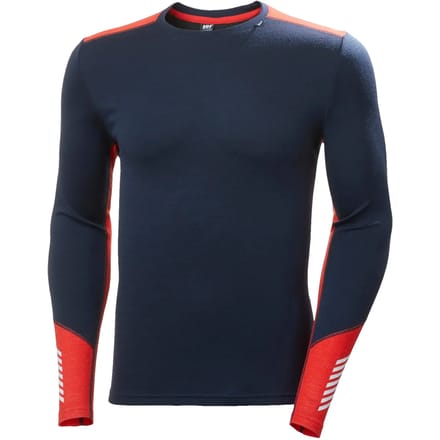 Helly Hansen Lifa Merino Midweight Crew Lange Mouwen Basislaag Blauw L Man