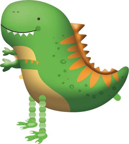 Amscan Folieballon Walking Dinosaur Junior 65 X 75 Cm Groen