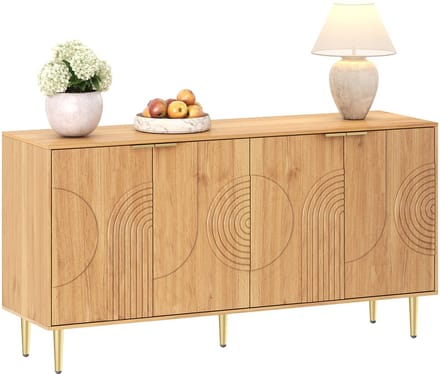 Anrichte - 140x40x72 cm - Moderne Sideboard - Opslag - Buffet - Woonkamer Set - Eenvoudig Design - Houtkleur