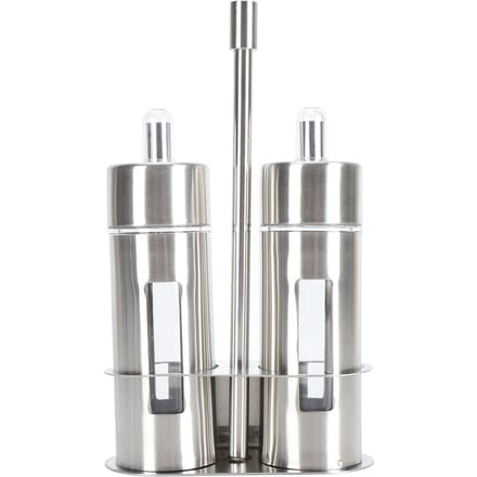 Huiliers et Vinaigriers 80ml Acier Inoxydable Bouteille Distributrice d'Huile d'Olive Set avec Support de Base gray