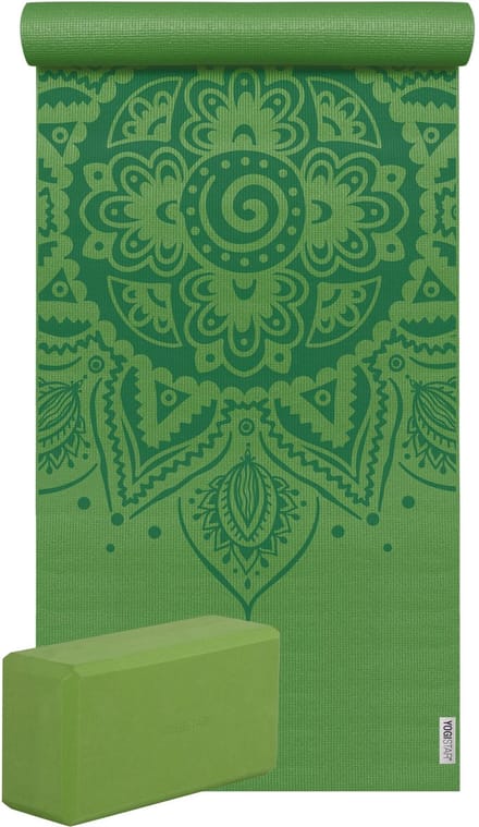 Yoga-Set Starter Edition - spiral mandala (Yogamatte + 1 Yogablock)