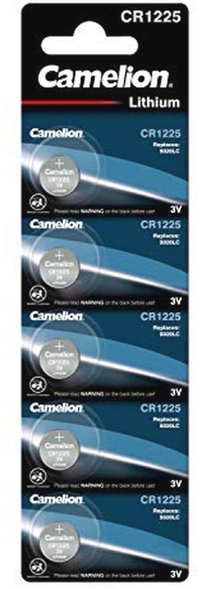 Lithium Knoopcelbatterij CR1225 - 3 Volt - Set van 5 - 50 mAh