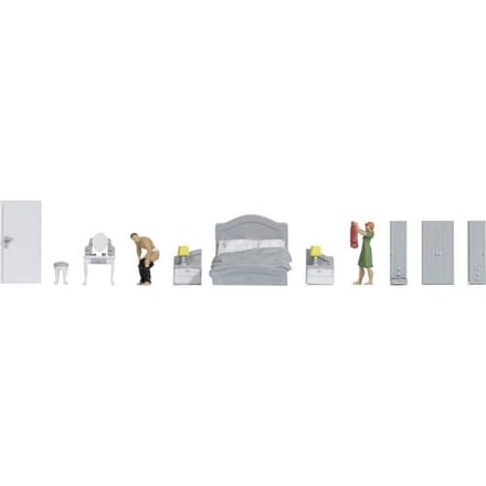 NOCH 16287 H0 Themaset slaapkamer figuren Kant-en-klaar model