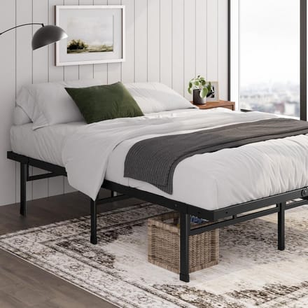 Robuuste Metalen Bedbodem 36 cm Hoog met Veel Opbergruimte Onder het Bed