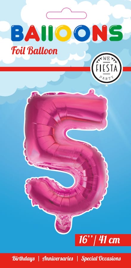 Folieballon 16" nmr. 5 - Roze