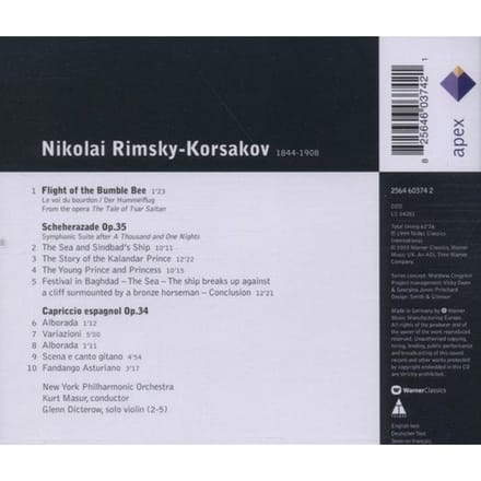 Apex - Rimsky K./Scheheraza - CD