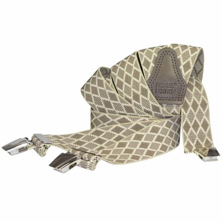 Pierre Mouton Volet - Bretels - Volwassenen - Heren - Grijs - 140cm - 4 brede clips - L - XL