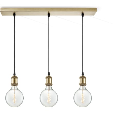 Home sweet home hanglamp Vintage brons 3L Beam Spiral g125 - helder
