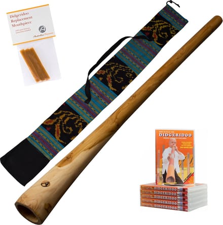 Teakhouten Didgeridoo 130cm – Met Cursus en Handgemaakte Tas