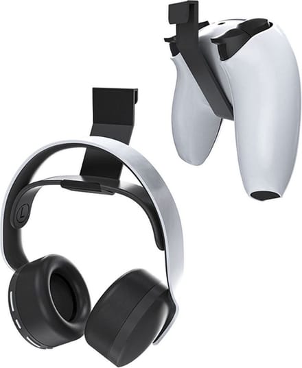 Scoby - Controllerhouder & Koptelefoonhaakje - Game Accessoires - 2 Stuks - Geschikt voor PS5 - Zwart