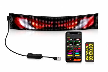 LED Matrix Auto Display – Programmeerbaar RGB LED Scherm – App Bediening – USB – Waterbestendig – Inclusief Afstandsbediening