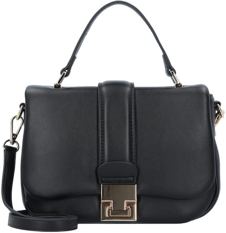 SEIDENFELT MANUFAKTUR Schoudertas Dalarna Top Handle Bag Black / Gold Zwart