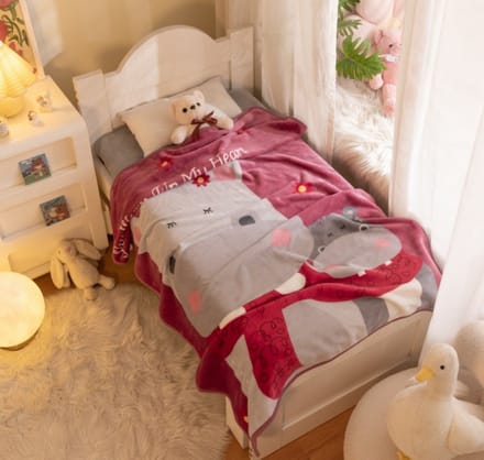 eCarla Zachte fleece/plaid/deken voor kinderen met print - 100*140cm