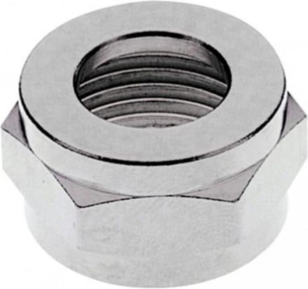 Zeskantmoer 1/2", messing vernikkeld