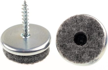 Verlofix Viltglijder Met Schroef Diameter 25mm Chroom 4 Stuks