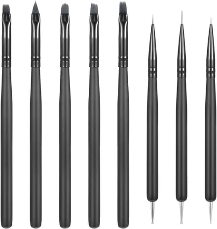 8 Stuks Nagelpenseel Set voor Gelnagels en Nageldesign