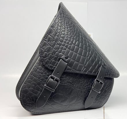 D3SD - Softail motortas - Leder - Mat Zwart - Alligator - Harley