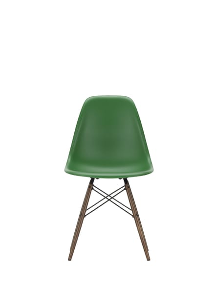 Vitra DSW Eames Plastic Side Chair - smaragd RE - donkere esdoorn