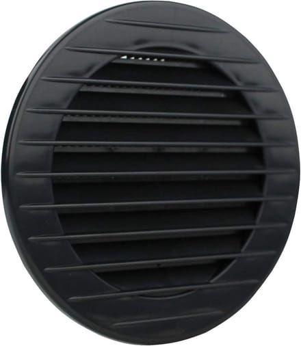 Rond Ventilatie Rooster Antraciet met Insectenhor Ø 90 mm