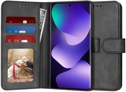 Hoesje geschikt voor Xiaomi Redmi Note 15 4G/5G / Xiaomi Poco M8 - Techsuit Diary Book Wallet Case - Zwart