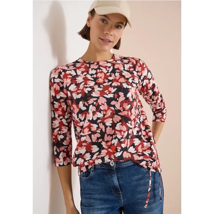 Shirt met 3/4-mouwen, ronde hals en print
