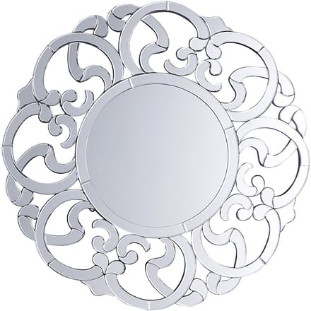 MORNAIX - Wandspiegel - Zilver - MDF