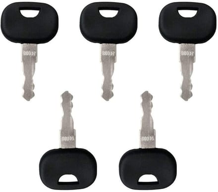 Set van 5 Vervangingssleutels voor Bouwmachines - Geschikt voor Mini Graafmachines, Stacker en Wieldozer