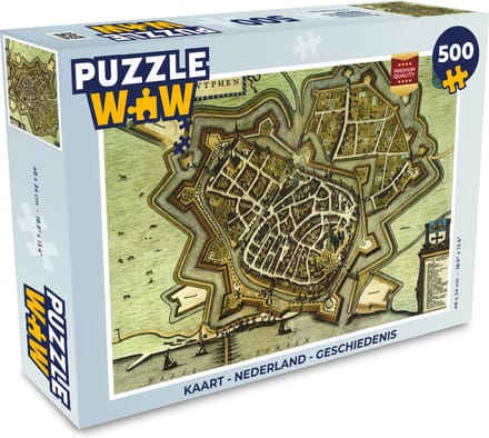 Puzzel Kaart - Nederland - Geschiedenis - Legpuzzel - Puzzel 500 stukjes