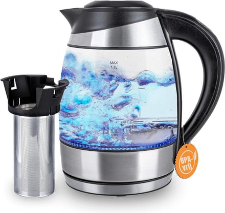 Core® Waterkoker glas - Waterkoker - Zilver - ‎20cm x 13cm x 21cm