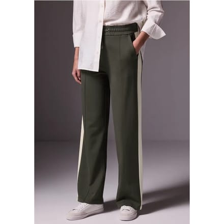 Broek met contrasterende strepen