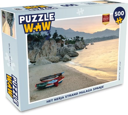 Puzzel Het Nerja strand Málaga Spanje - Legpuzzel - Puzzel 500 stukjes