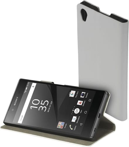 Wit slim booktype flipcover Sony Xperia Z5 Premium hoesje