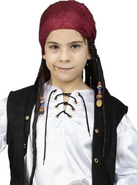 FUNIDELIA Bandana met dreadlocks voor meisjes en jongens - Bruin